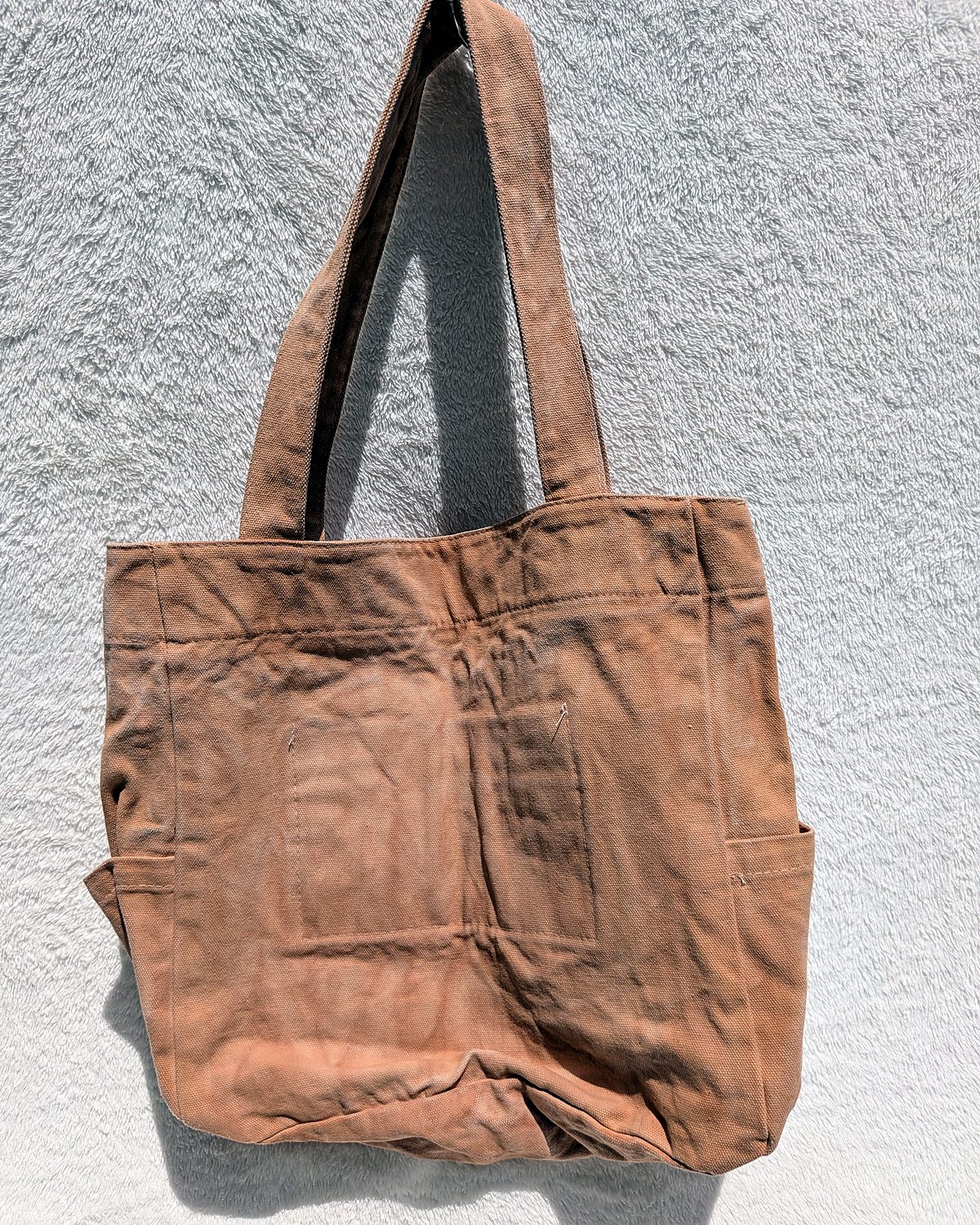 Kakishibu-dyed canvas tote bag
